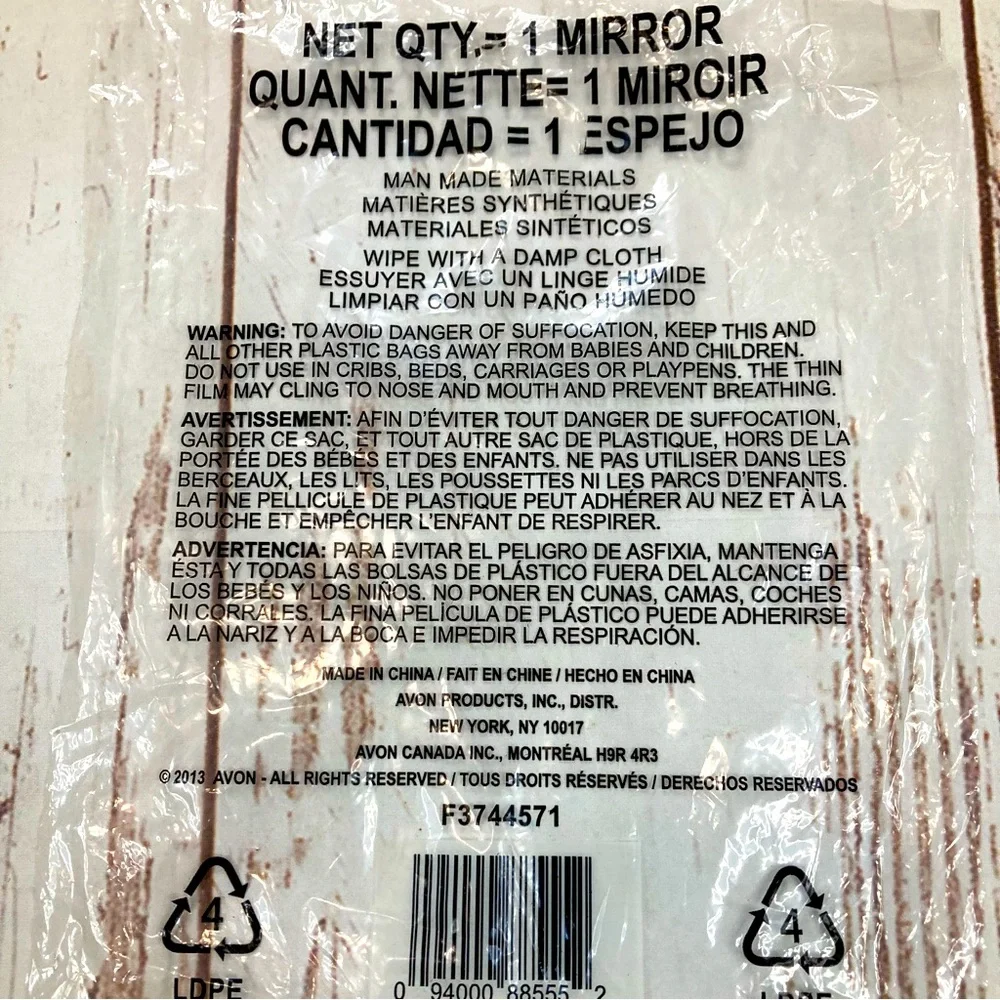 Avon tub mirror